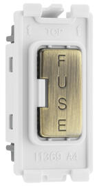 BG Nexus - Grid Fuse Holder & Flex Outlet - Antique Brass product image